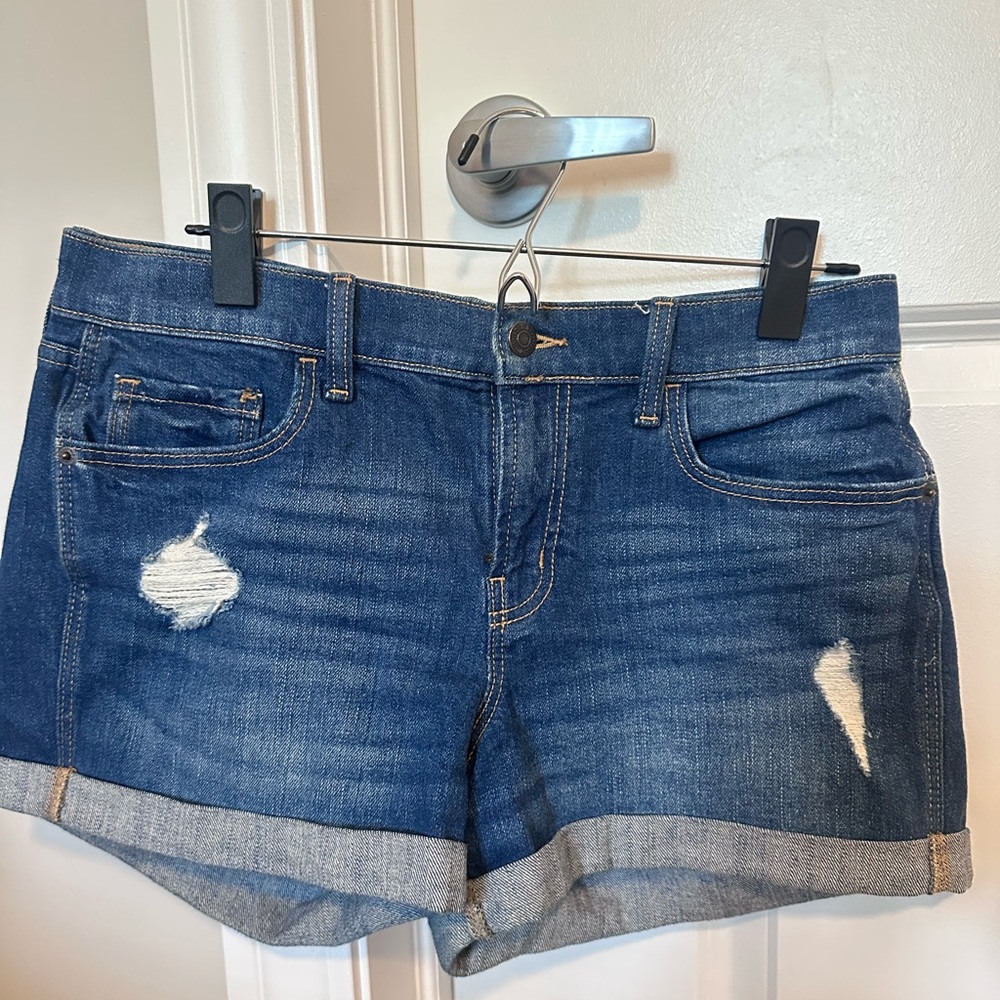 Old Navy Blue Jean Shorts Distressed Cuffed